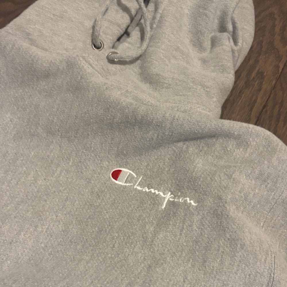 Champion Light Gray Pullover Hoodie